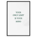 Wall Poster Your Only Limit Is Your Mind - green English text on white 137233 additionalThumb 11