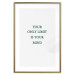 Wall Poster Your Only Limit Is Your Mind - green English text on white 137233 additionalThumb 8