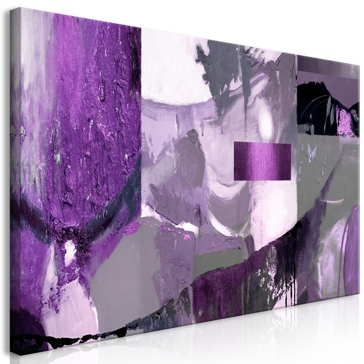 Canvas Art Print Texture Abstraction (1-piece) - modern purple composition 144533 additionalImage 2