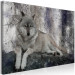 Canvas Resting Wolf (1-piece) - wild animal lying on a rock 145333 additionalThumb 2