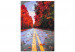 Paint by Number Kit Autumn Road - Alley with Trees with Red Leaves 146533 additionalThumb 3
