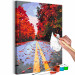 Paint by Number Kit Autumn Road - Alley with Trees with Red Leaves 146533 additionalThumb 6