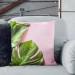 Decorative Microfiber Pillow A sweet combination - a floral composition in greens and pinks cushions 146833 additionalThumb 6