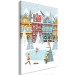 Canvas Winter Town - Ice Rink and Tenement Houses in a Festive Atmosphere 148033 additionalThumb 2