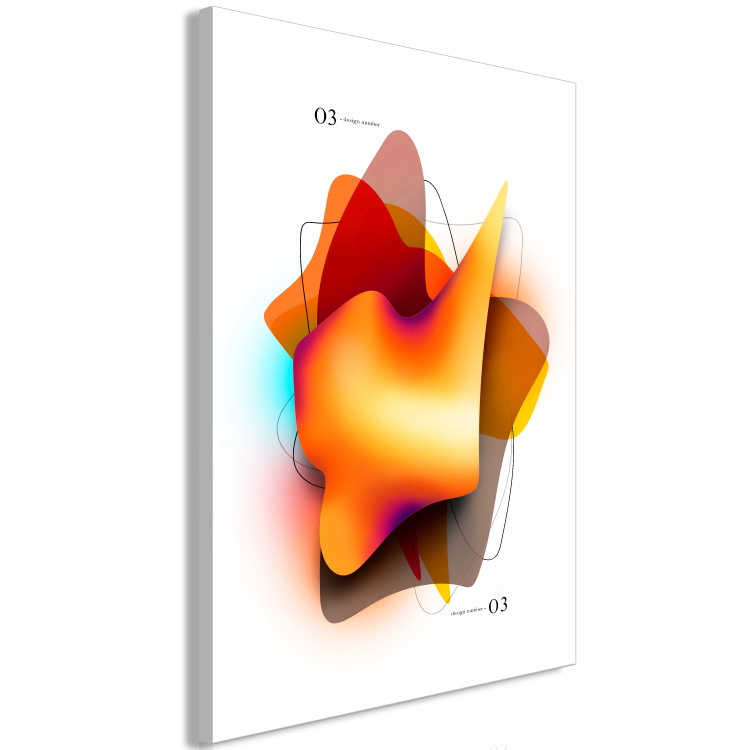 Canvas Art Print Abstraction (1-piece) - shapes in vibrant colors on a white background 149733 additionalImage 2