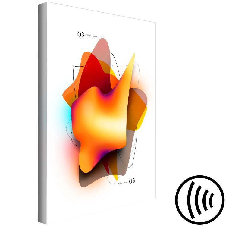 Canvas Art Print Abstraction (1-piece) - shapes in vibrant colors on a white background 149733 additionalImage 6