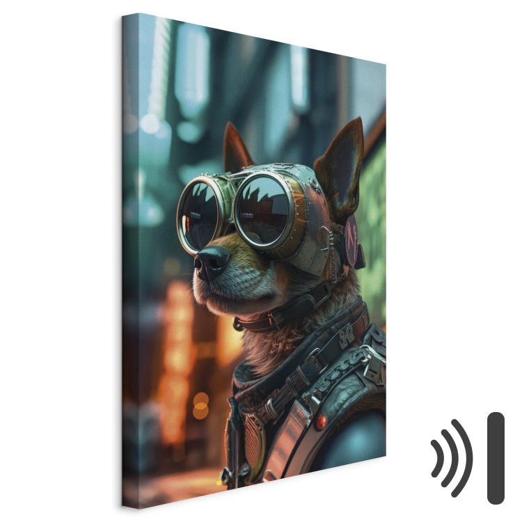 Canvas AI Dog Chihuahua - Cyberpunk Style Animal Fantasy Portrait - Vertical 150133 additionalImage 8