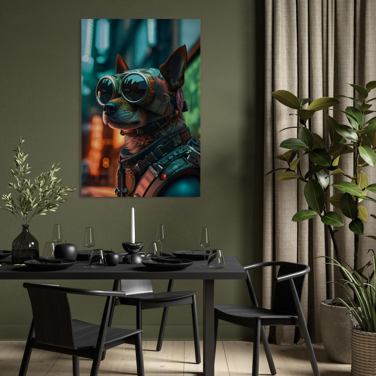 Canvas AI Dog Chihuahua - Cyberpunk Style Animal Fantasy Portrait - Vertical 150133 additionalImage 9
