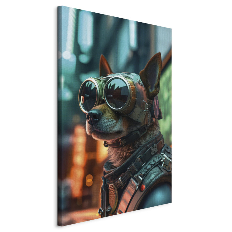 Canvas AI Dog Chihuahua - Cyberpunk Style Animal Fantasy Portrait - Vertical 150133 additionalImage 2