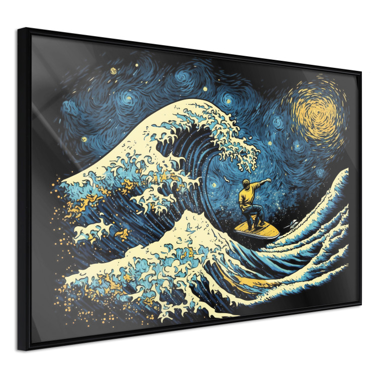 Wall Poster Surfing at Night - Impressionistic Image Generated by AI 151133 additionalImage 12