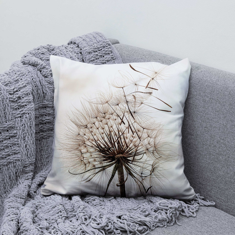 Decorative Microfiber Pillow The Transience of Nature - A Blooming Puffer on a Solid Background 151333 additionalImage 4