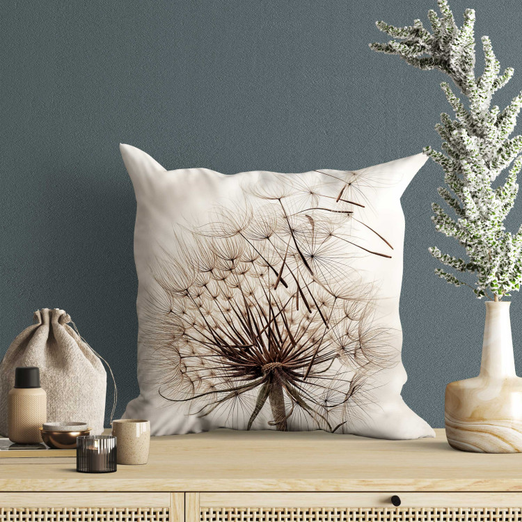 Decorative Microfiber Pillow The Transience of Nature - A Blooming Puffer on a Solid Background 151333 additionalImage 5