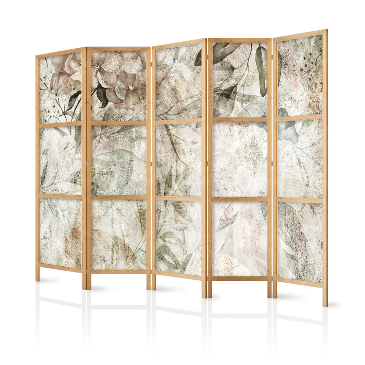 Folding Screen Beautiful Background - Flower Motif on Old Surface II [Room Dividers] 152033 additionalImage 5