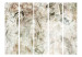 Folding Screen Beautiful Background - Flower Motif on Old Surface II [Room Dividers] 152033 additionalThumb 3