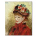 Art Reproduction Jeune femme au chapeau aux fleurs 157033