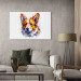 Canvas Print Happy Dog - Corgi Portrait on White Background With Splashes of Paint 159533 additionalThumb 11