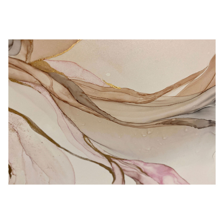 Wall Mural Minimalist Lines - Abstract With Pastel Pinks and Beiges 159933 additionalImage 1