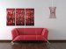 Canvas Art Print New York- Big Apple in vivid red 58333 additionalThumb 3