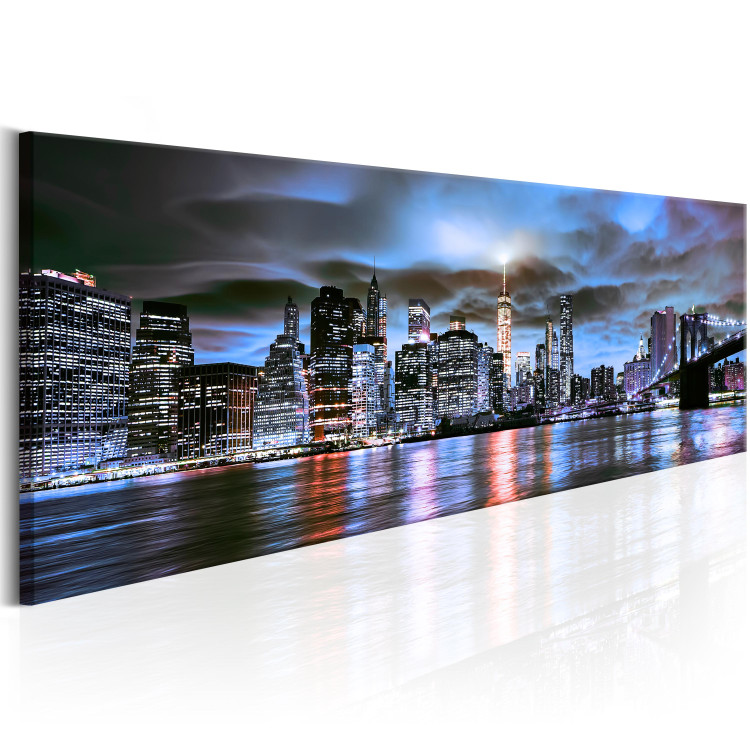 Canvas NYC: Urban Lantern (1-piece) - Cityscape in Night Lights 93033 additionalImage 2