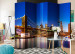 Room Separator Blue New York II - nighttime city architecture with a view of the bridge 95233 additionalThumb 4