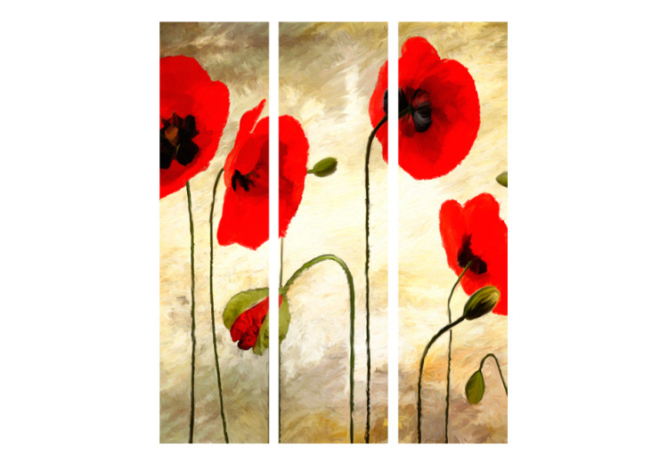 Room Separator Golden Poppy Field - romantic red flowers in an artistic motif 95533 additionalImage 3
