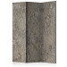 Folding Screen Silver Serenade - artistic texture of gray stone with patterns 95633