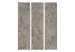 Folding Screen Silver Serenade - artistic texture of gray stone with patterns 95633 additionalThumb 3