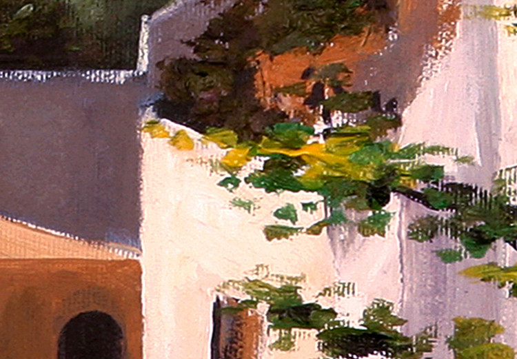 Canvas Beautiful Santorini - Hand-Painted Summer Mediterranean Landscape 98133 additionalImage 4