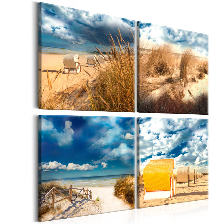 Canvas Print Summer Frames (4-piece) - Holidays by the Mediterranean Sea 106243 additionalImage 2