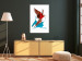 Wall Poster Parrot in Flight - colorful tropical bird and blue paint splatter 114443 additionalThumb 2
