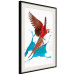 Wall Poster Parrot in Flight - colorful tropical bird and blue paint splatter 114443 additionalThumb 5