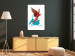 Wall Poster Parrot in Flight - colorful tropical bird and blue paint splatter 114443 additionalThumb 3