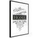 Poster Home - black and white composition with the word "home" and decorative ornaments 114643 additionalThumb 11