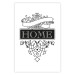 Poster Home - black and white composition with the word "home" and decorative ornaments 114643 additionalThumb 19
