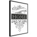 Poster Home - black and white composition with the word "home" and decorative ornaments 114643 additionalThumb 10