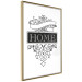 Poster Home - black and white composition with the word "home" and decorative ornaments 114643 additionalThumb 6