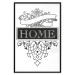 Poster Home - black and white composition with the word "home" and decorative ornaments 114643 additionalThumb 18
