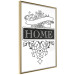 Poster Home - black and white composition with the word "home" and decorative ornaments 114643 additionalThumb 12