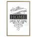 Poster Home - black and white composition with the word "home" and decorative ornaments 114643 additionalThumb 14