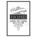 Poster Home - black and white composition with the word "home" and decorative ornaments 114643 additionalThumb 15