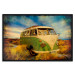 Poster Retro Bus - composition among field grass with a automotive motif 116443 additionalThumb 24