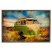 Poster Retro Bus - composition among field grass with a automotive motif 116443 additionalThumb 20