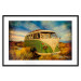 Poster Retro Bus - composition among field grass with a automotive motif 116443 additionalThumb 17