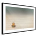 Wall Poster Sailboat - brown sails against a beige-green seascape 117343 additionalThumb 11