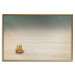 Wall Poster Sailboat - brown sails against a beige-green seascape 117343 additionalThumb 16