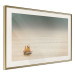 Wall Poster Sailboat - brown sails against a beige-green seascape 117343 additionalThumb 2