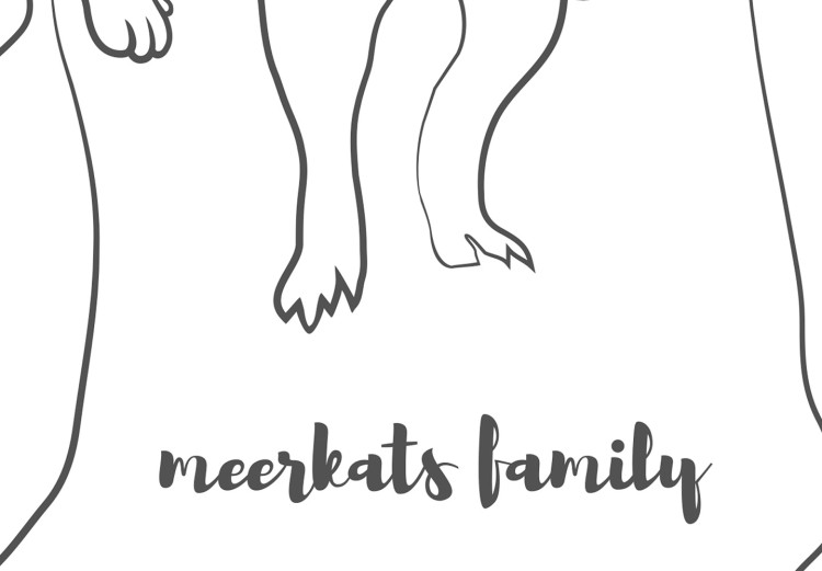 Poster Meerkat Family - black and white composition with English text 117543 additionalImage 8