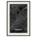 Wall Poster Dark Map of Brussels - black and white composition with English inscriptions 118143 additionalThumb 18