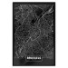 Wall Poster Dark Map of Brussels - black and white composition with English inscriptions 118143 additionalThumb 18