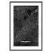 Wall Poster Dark Map of Brussels - black and white composition with English inscriptions 118143 additionalThumb 17